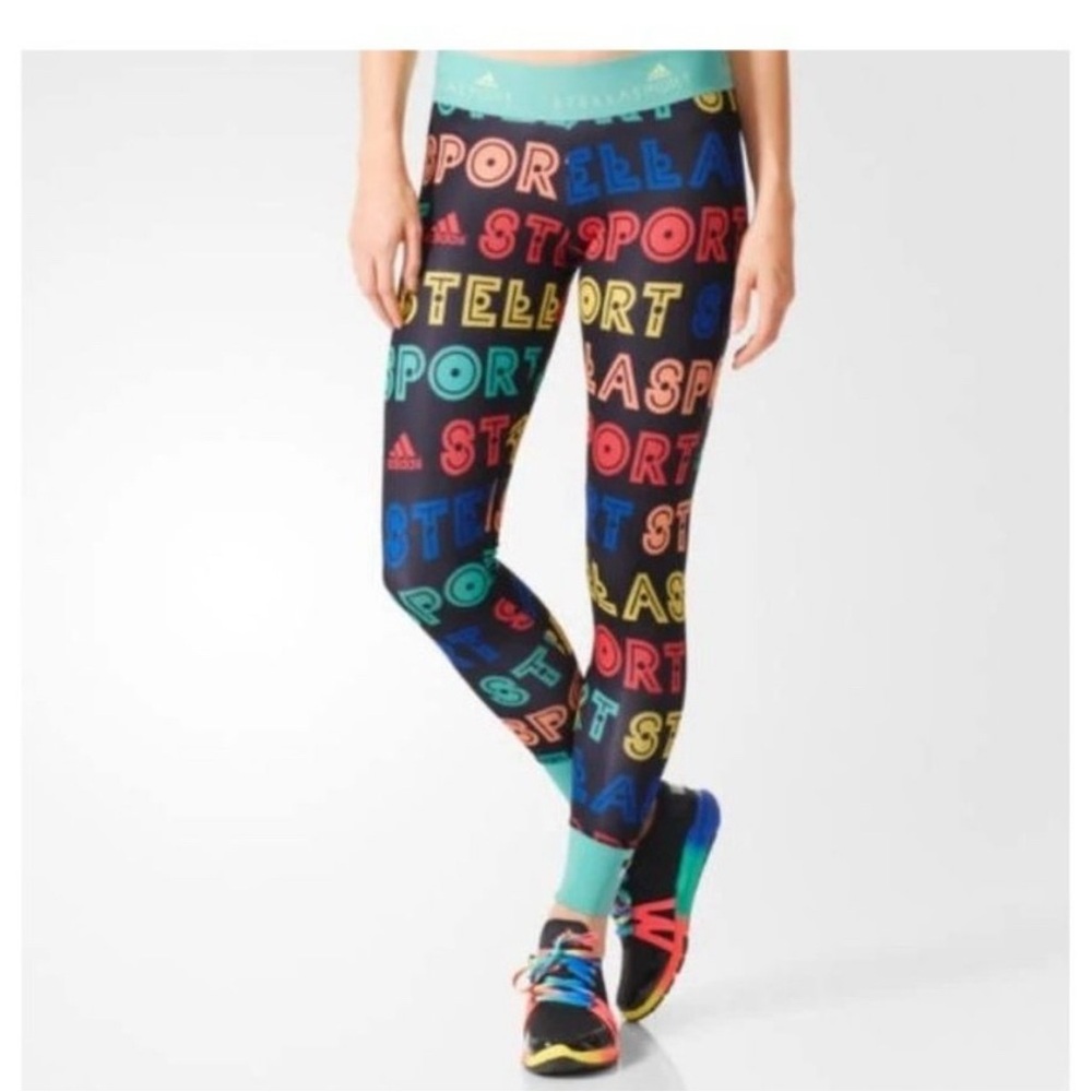 Adidas × Stella McCartney Stella Sport Allover Logo Print Leggings
